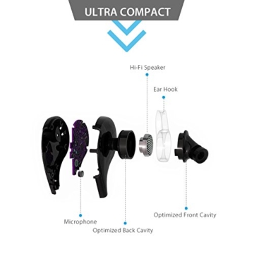 AUKEY Bluetooth Kopfhörer 4.1 Sport Kopfhörer In Ear Stereo Ohrhörer mit Mikrofon für iOS und Android Handys iPad Laptops Tablet, EP-B4 (Blau) - 6