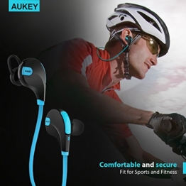 AUKEY Bluetooth Kopfhörer 4.1 Sport Kopfhörer In Ear Stereo Ohrhörer mit Mikrofon für iOS und Android Handys iPad Laptops Tablet, EP-B4 (Blau) - 9