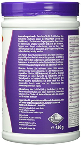 Multaben Figur Eiweiß Diät Shake Schoko, 1er Pack (1 x 430 g) - 4