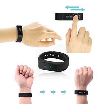 ROGUCI SmartWatch Sport, I5 Plus Bluetooth 4.0 Intelligente Uhren Schwarz - 5